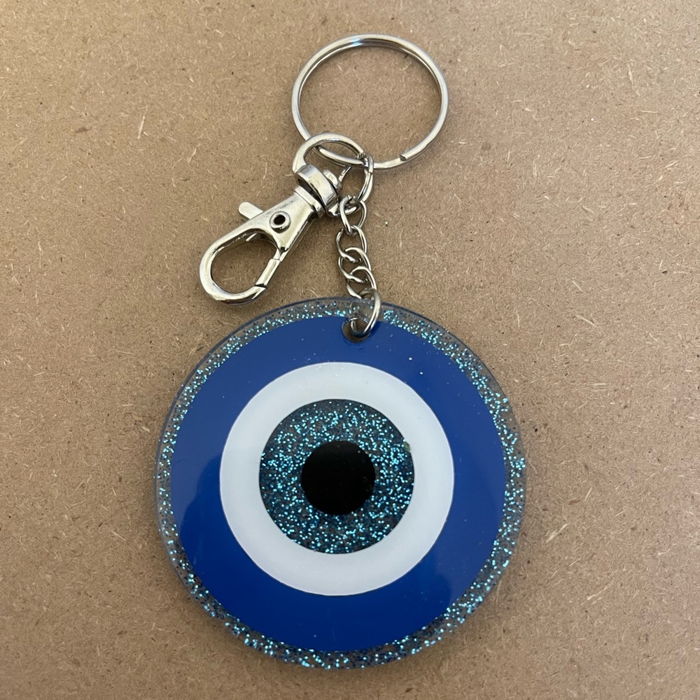 Handmade evil eye keychain